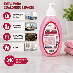 Jabon Liquido Antibacterial Con Glicerina 340ml Difem Care