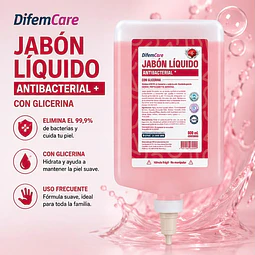 Jabon Liquido Antibacterial Con Glicerina 800ml Difem Care