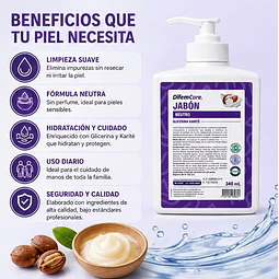 Jabon Neutro Con Glicerina Karite 340ml Difem Care