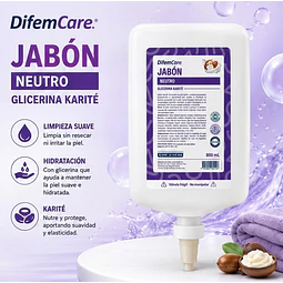 Jabon Neutro Con Glicerina Karite 800ml Difem Care