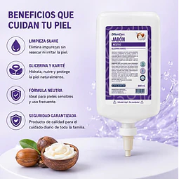 Jabon Neutro Con Glicerina Karite 800ml Difem Care