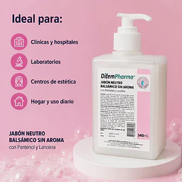 Jabón Neutro Balsámico Sin Aroma 340ml Difem Care