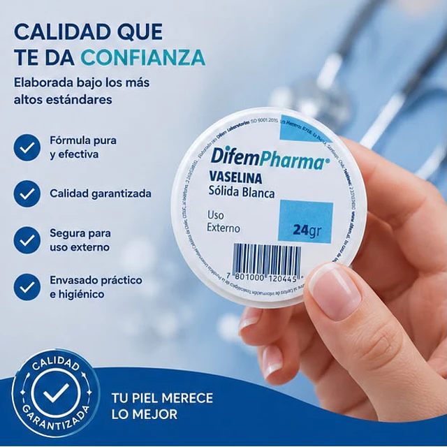 Vaselina Solida Blanca 24gr Difem 
