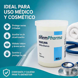 Vaselina Sólida Blanca 80gr Difem 