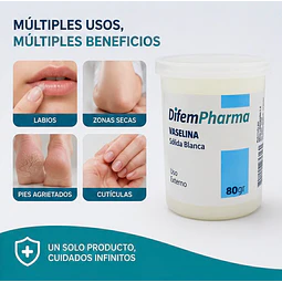 Vaselina Sólida Blanca 80gr Difem 