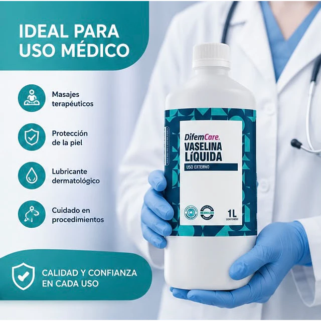 Vaselina Liquida Medicinal 1000ml Difem 