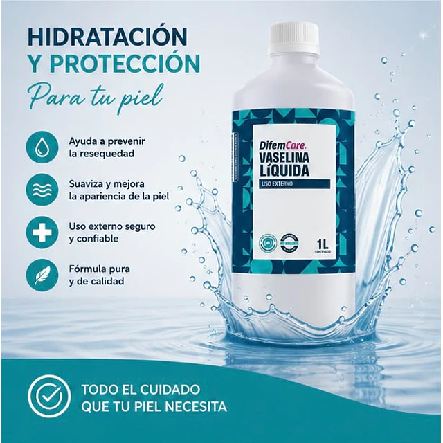 Vaselina Liquida Medicinal 1000ml Difem 