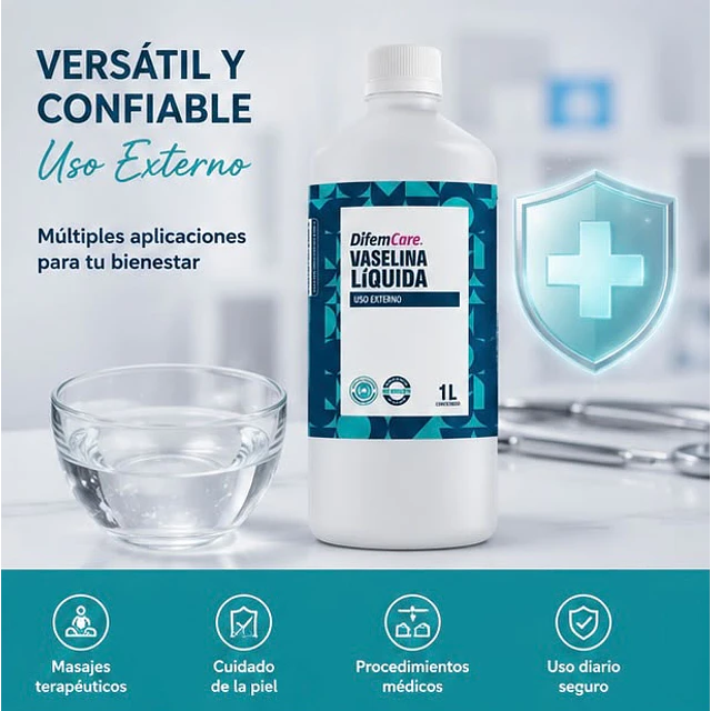 Vaselina Liquida Medicinal 1000ml Difem 