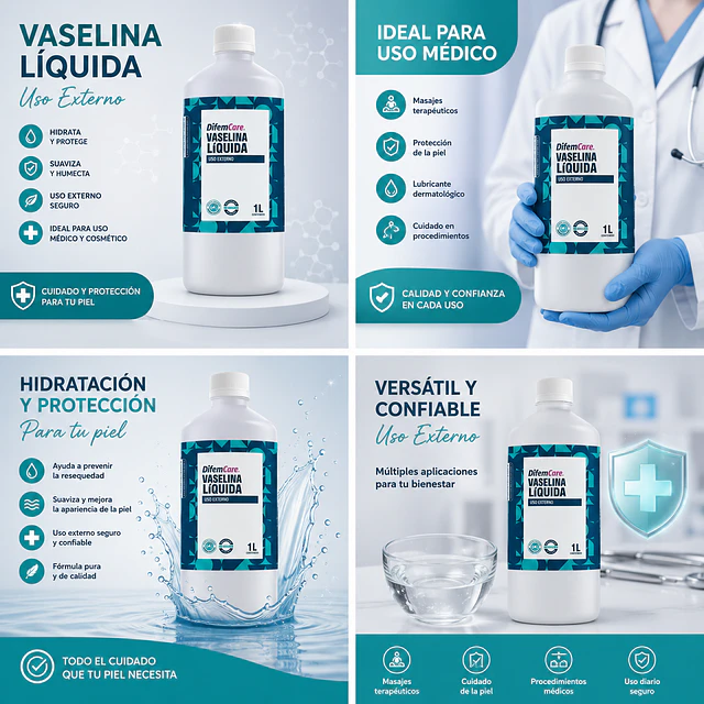 Vaselina Liquida Medicinal 1000ml Difem 