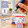 Agujas para Lápiz de Insulina - 100 Unidades | 31G x 5mm Cranberry