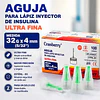 Agujas para Lápiz de Insulina - 100 Unidades | 32G x 4mm Cranberry