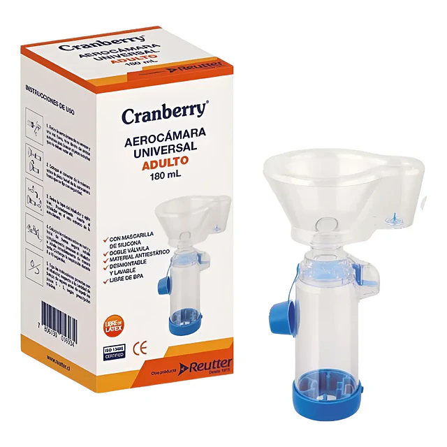 Aerocámara Adulto Cranberry 180ml