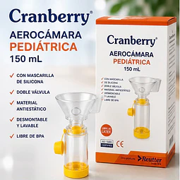 Aerocámara Pediatrica Cranberry 150ml