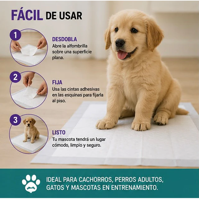 Sabanillas De Entrenamiento Mascota 60 X 60 Reutter 30u