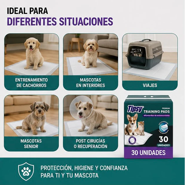 Sabanillas De Entrenamiento Mascota 60 X 60 Reutter 30u
