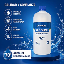 Alcohol Desnaturalizado 70° 1 Litro Reutter 