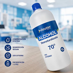 Alcohol Desnaturalizado 70° 1 Litro Reutter 