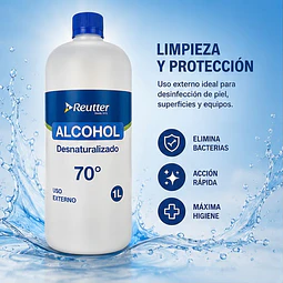 Alcohol Desnaturalizado 70° 1 Litro Reutter 