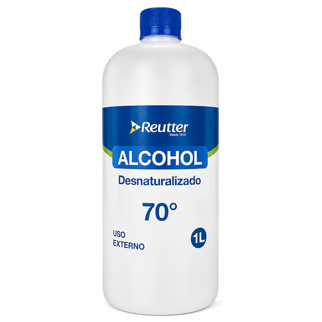 Alcohol Desnaturalizado 70° 1 Litro Reutter 