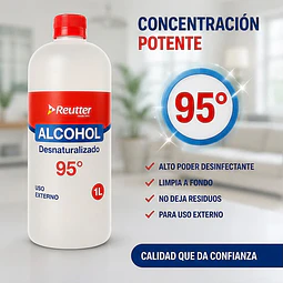 Alcohol Desnaturalizado 95° 1 Litro Reutter 