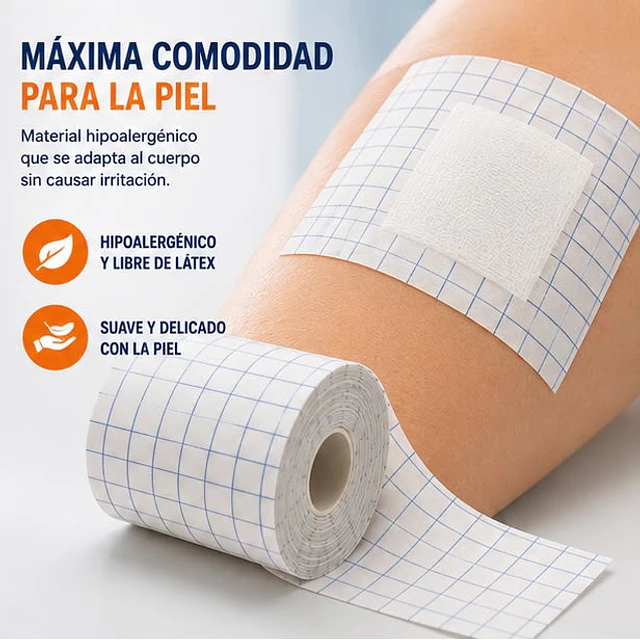 Venda Gasa Adhesiva Fijación Stretch 5 Cm X 10 M Cranberry