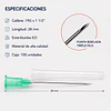 Aguja Hipodermica Cranberry 19g X 1 1/2 Caja 100 Unidades