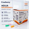 Aguja Hipodermica Cranberry 21G x 1 1/2 Caja 100 Unidades