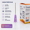 Aguja Hipodermica Cranberry 25G x 5/8 Caja 100 Unidades