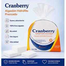 Algodón Hidrófilo Prensado Cranberry 100grs