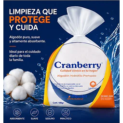 Algodón Hidrófilo Prensado Cranberry 100grs