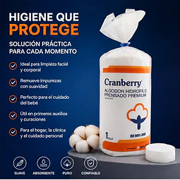 Algodón Hidrófilo Prensado Premium Cranberry 1Kg