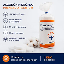 Algodón Hidrófilo Prensado Premium Cranberry 1Kg