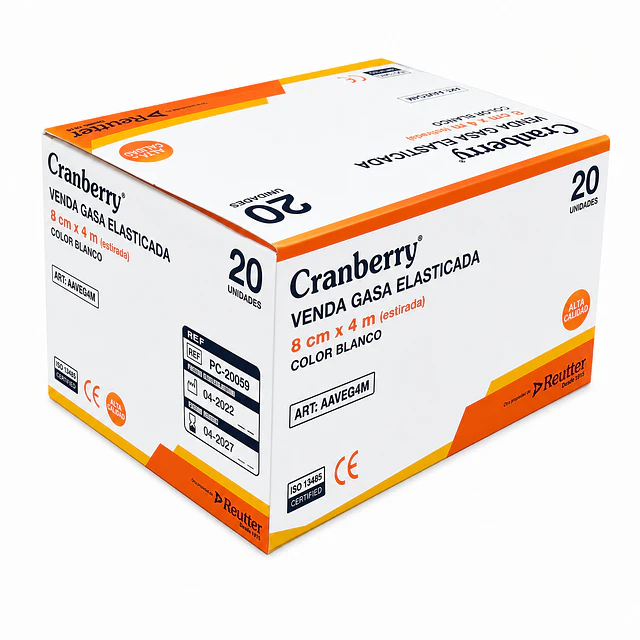 Venda Gasa Elasticada / 20U Cranberry  (SELECCIONAR MEDIDA)
