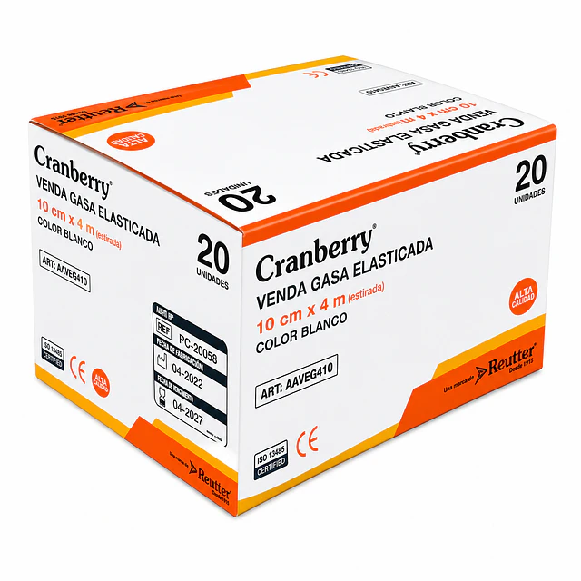 Venda Gasa Elasticada / 20U Cranberry  (SELECCIONAR MEDIDA)
