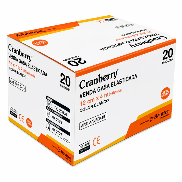 Venda Gasa Elasticada / 20U Cranberry  (SELECCIONAR MEDIDA)