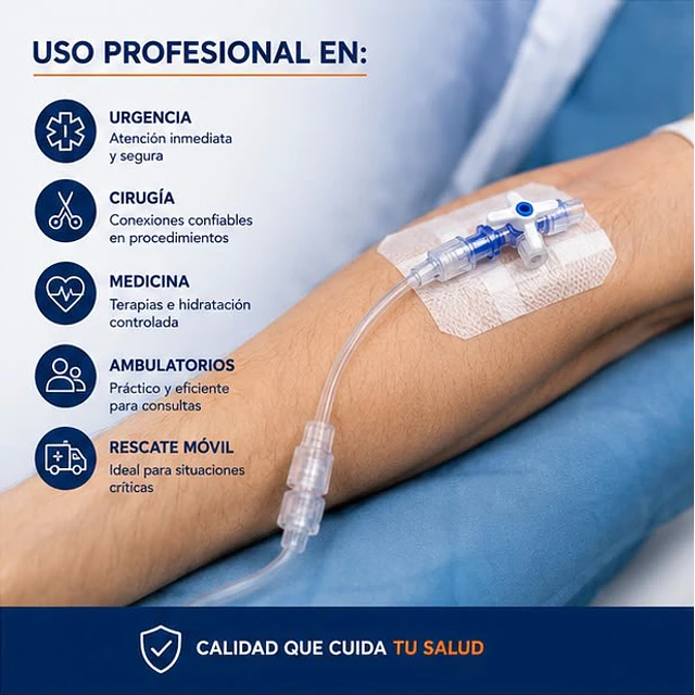 Alargador Venoso Con Llave De 3 Pasos 10 cm