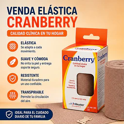 Venda Elástica Suave Y Resistente Cranberry