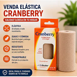 Venda Elástica Suave Y Resistente Cranberry