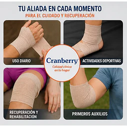 Venda Elástica Suave Y Resistente Cranberry