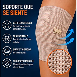 Venda Elástica Suave Y Resistente Cranberry