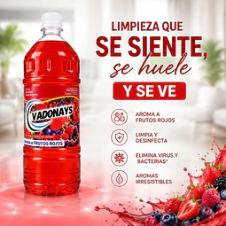 Limpia Pisos Aroma Frutos Rojos Vadonays 1800ml