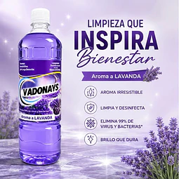 Limpia Pisos Aroma Lavanda Vadonays 900ml