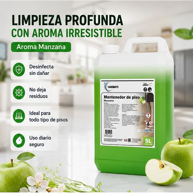 Limpia Pisos Aroma Manzana Vadonays 5 Litros
