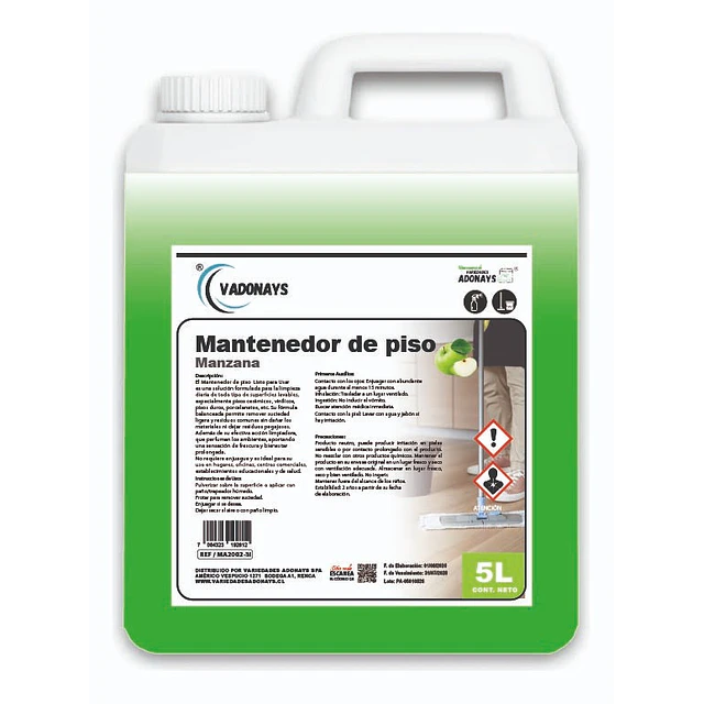 Limpia Pisos Aroma Manzana Vadonays 5 Litros