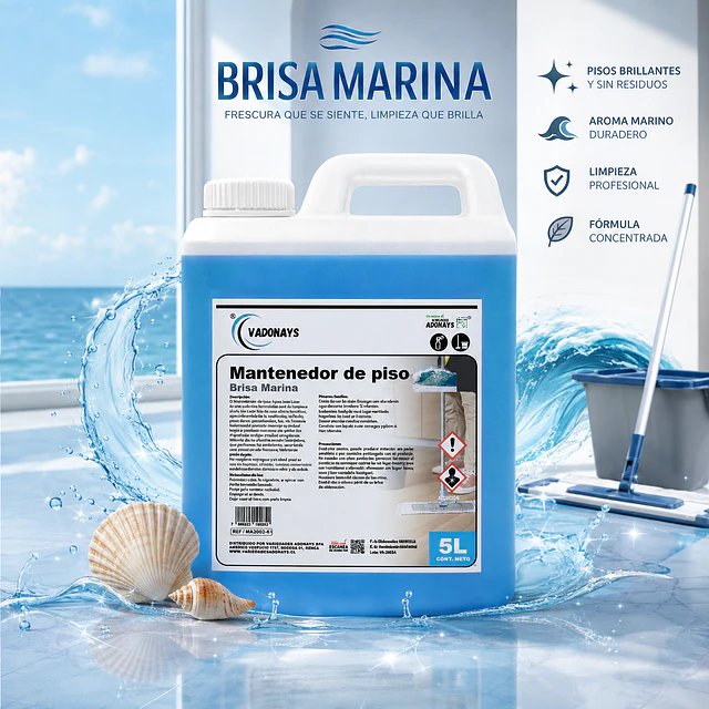 Limpia Pisos Aroma Brisa Marina Vadonays 5 Litros