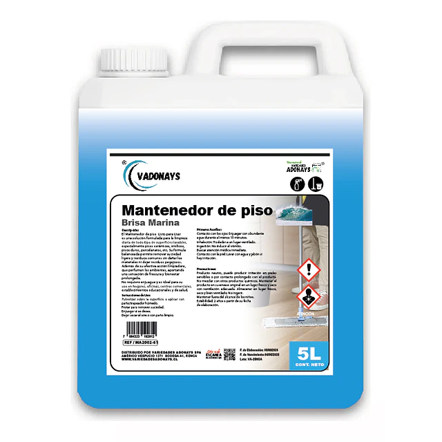 Limpia Pisos Aroma Brisa Marina Vadonays 5 Litros