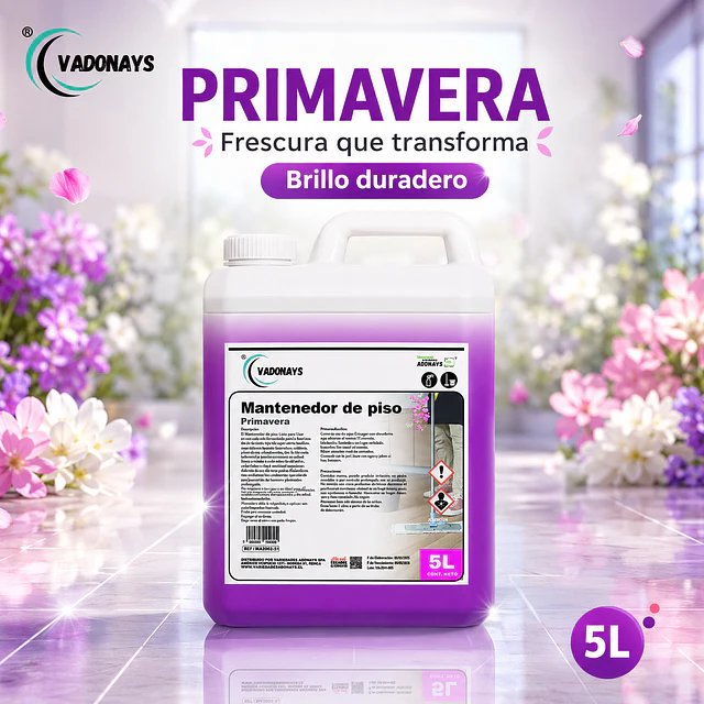 Limpia Pisos Aroma Primavera Vadonays 5 Litros