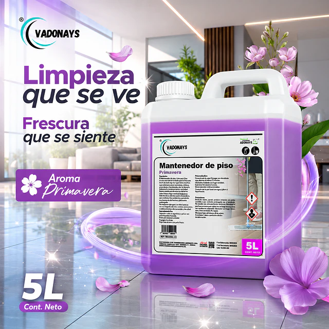 Limpia Pisos Aroma Primavera Vadonays 5 Litros