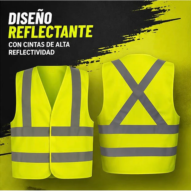 Chaleco Reflectante Color Amarillo 