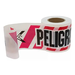 Cinta Peligro Rojo Con Blanco 8cm X 350 Mts